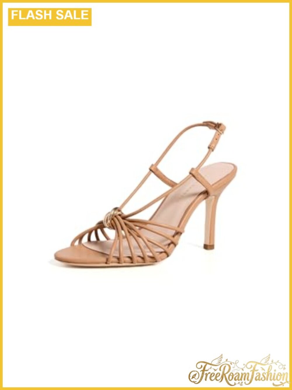 Strappy Stiletto Slingback Heeled Sandals Goatskin 3.5in Formal Dress